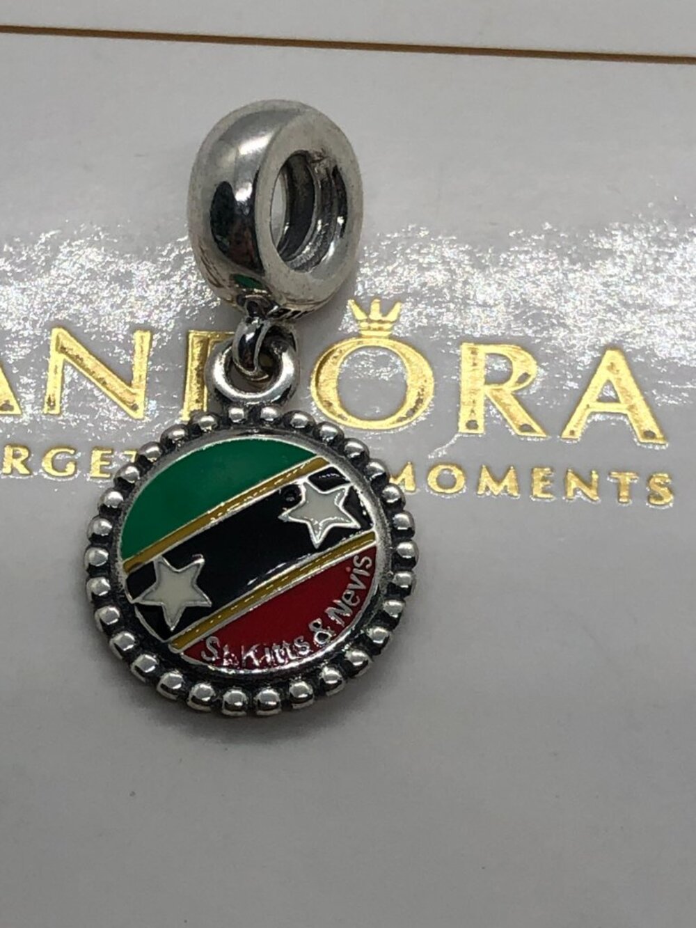 ✨🔥Pandora St. Kitts and Nevis Flag Dangle Charm